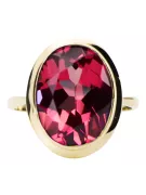 Pierścionek Styl Vintage Rubin 14k żółte złoto vrc285y